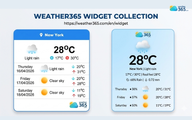 Weather365 widget is the wisest choice for any website