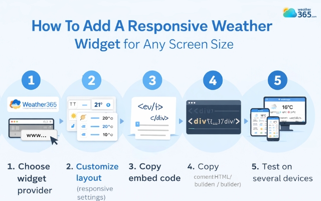 Add a responsive weather widget for any screen size
