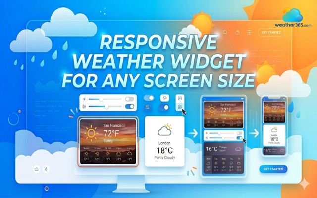Weather widgets are responsive for any screen size