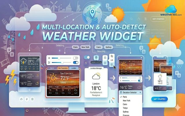 Consider the multi-location and auto-detect feature of weather widgets
