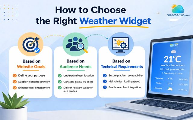 Tips to choose the right weather widget for your site