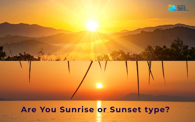 Sunrise and sunset can indicate the length of the day