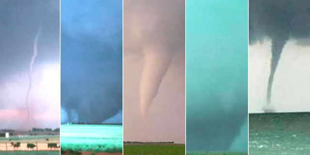  There are 5 types of tornadoes