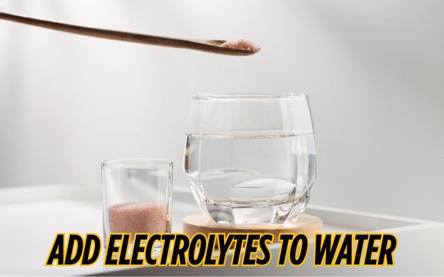 Adding electrolytes to water improves hydration