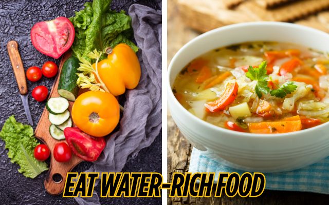  Take in water-based food