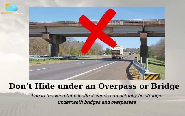 Overpasses and bridges are not a tornado shelter