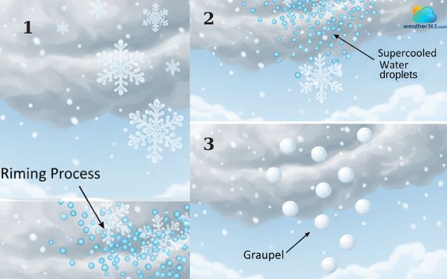  How is graupel formed?