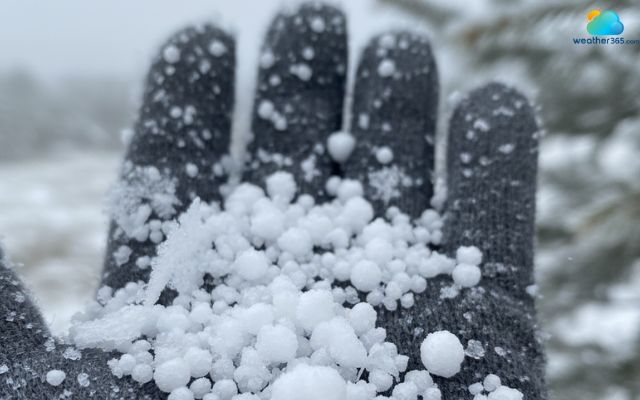  Graupel is fragile and easily crushed