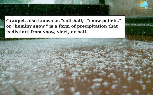 Graupels are small, soft, and white ice pellets