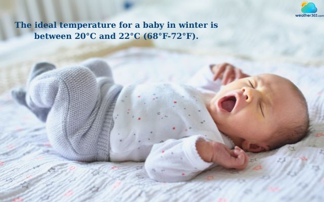 The ideal temperature for infants is typically 20°C to 22°C