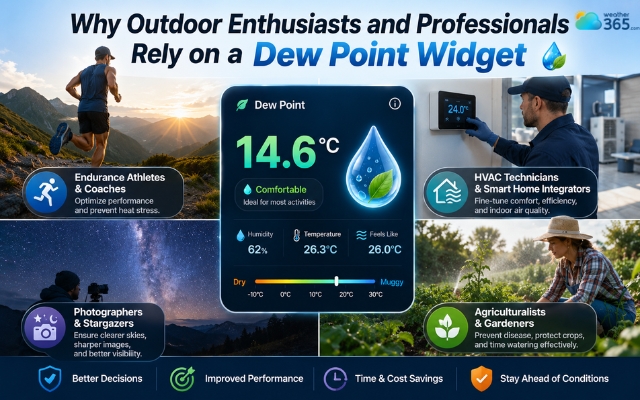 Dew point widget is an essential tool for specialized decision-making