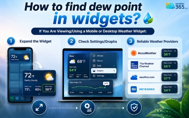 Look for the dew point widget in the settings