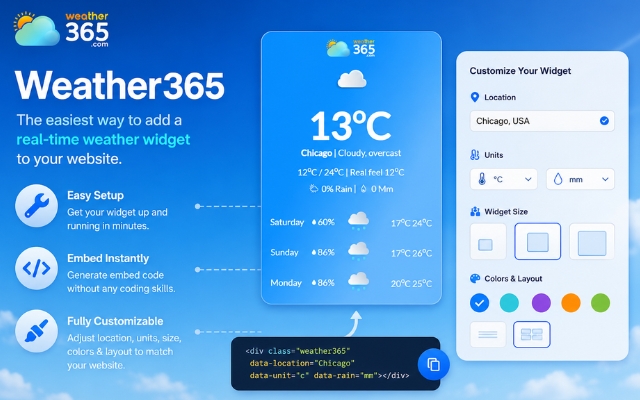 Weather365 is a well-known weather widget
