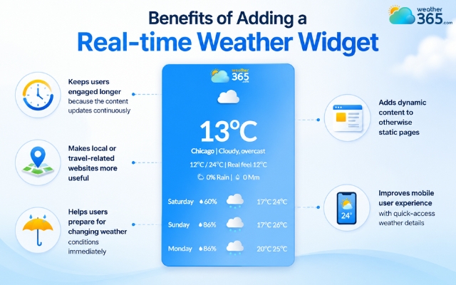 Benefits of having a real-time weather widget