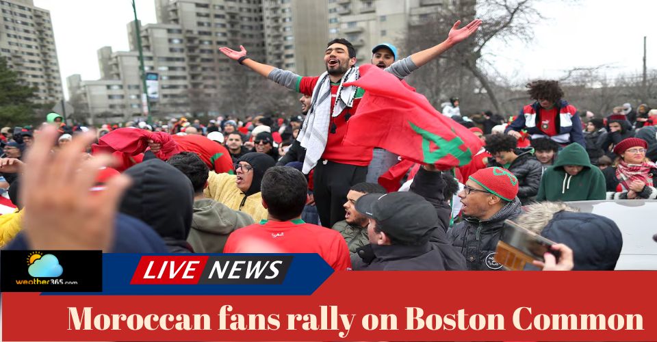 Moroccan fans rally on Boston Common after World Cup fan fest shuts down due to severe weather
