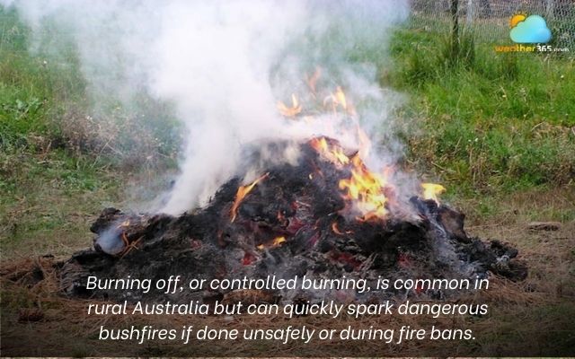  Caution when burning debris