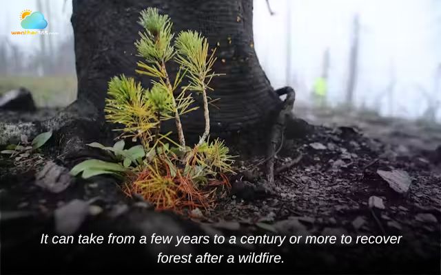 It can take a long time to recover the forest after a wildfire