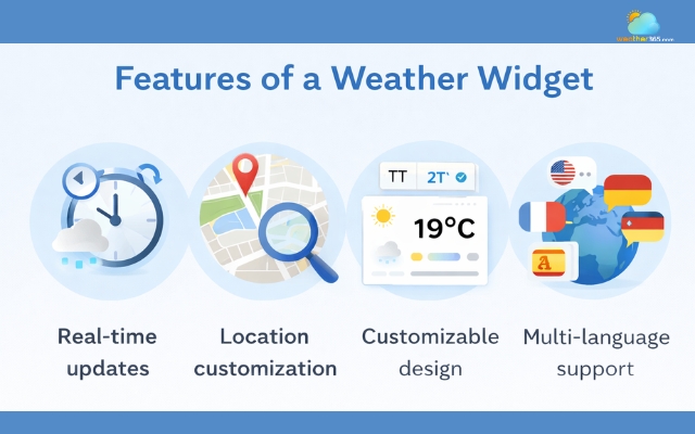  Flexible features of the weather widget