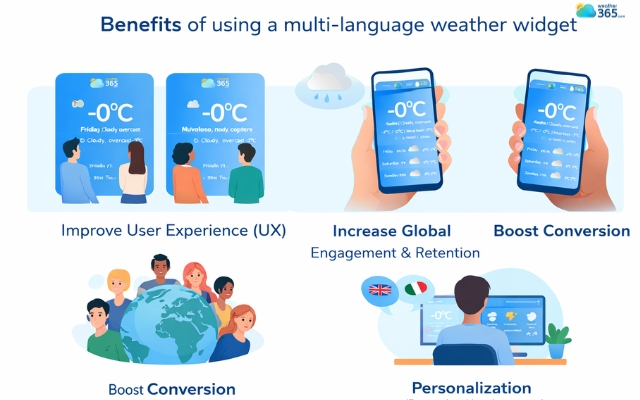 Advantages of using a multi-language weather widget