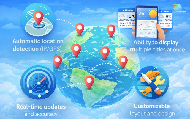 Must have features in a multi-location & auto-detect weather widget