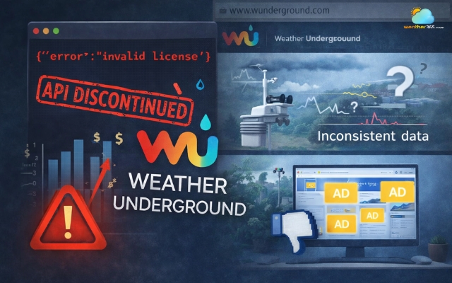 Weather Underground focused more on ads and less on usability