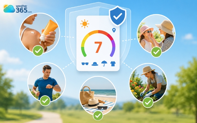 A UV widget supports health awareness and outdoor safety