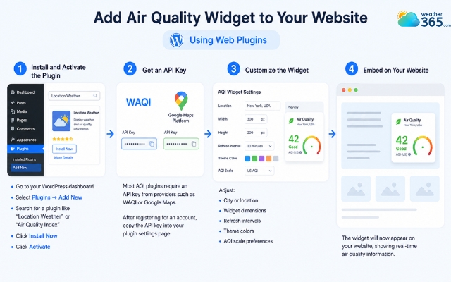 Adding an air quality widget using a website plugin
