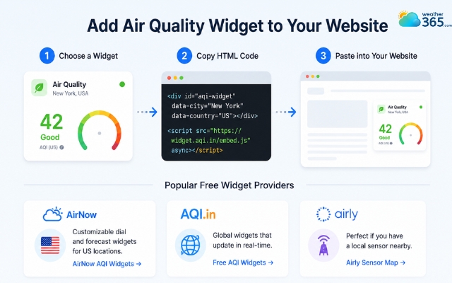 Embed a ready-to-use air quality widget