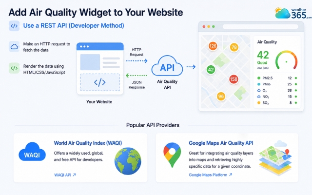 Use the API to create an air quality widget