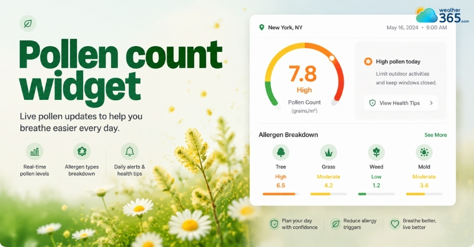 Pollen count widget