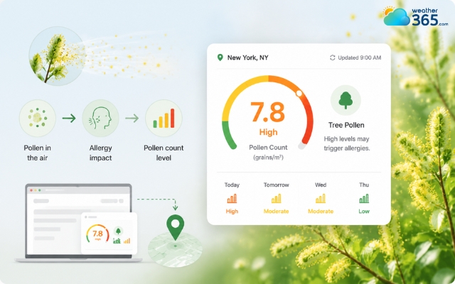 Understanding a pollen count widget