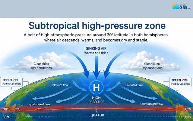 Sinking air creates high-pressure systems