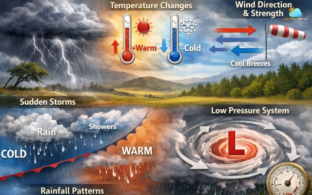 The weather front significantly affect weather changes
