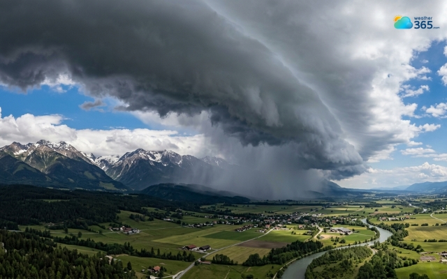 Katabatic cold fronts usually bring a sudden burst of heavy rain