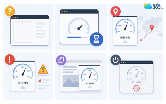 Common problems when using a barometric pressure widget