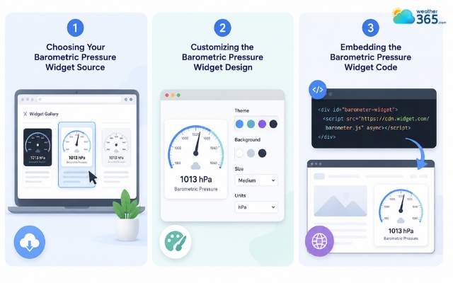 Simple steps to add a barometric pressure widget