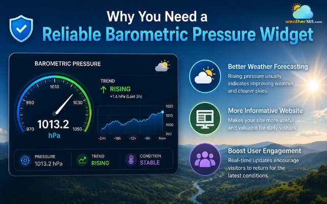 Use a barometric pressure widget for better weather forecasting
