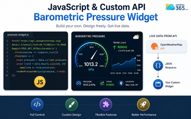 Custom API barometric pressure widget offers more control
