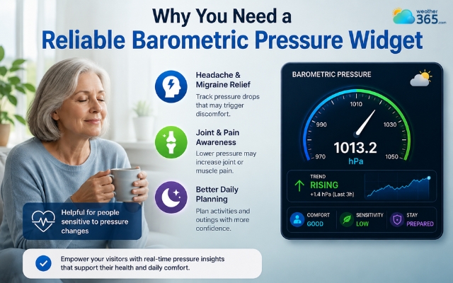 The barometric pressure widget is often on health blog websites