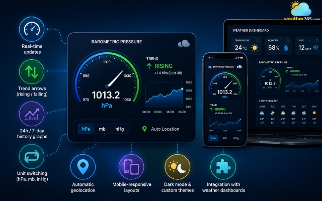 Important features of a barometric pressure widget