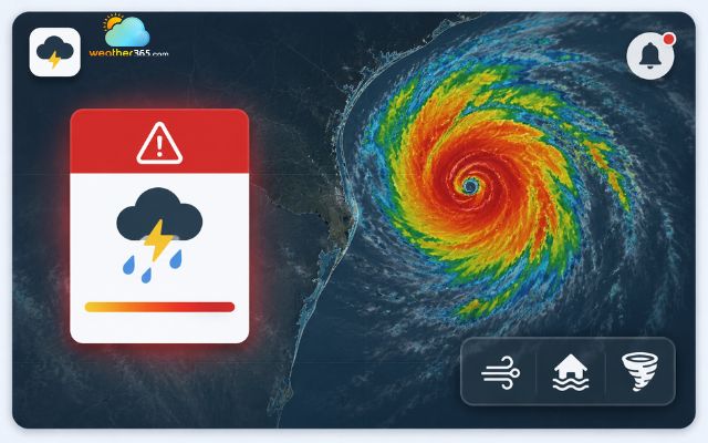 Weather alert widget helps users stay informed about thunderstorms