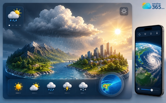A 3D weather widget makes a website look more dynamic