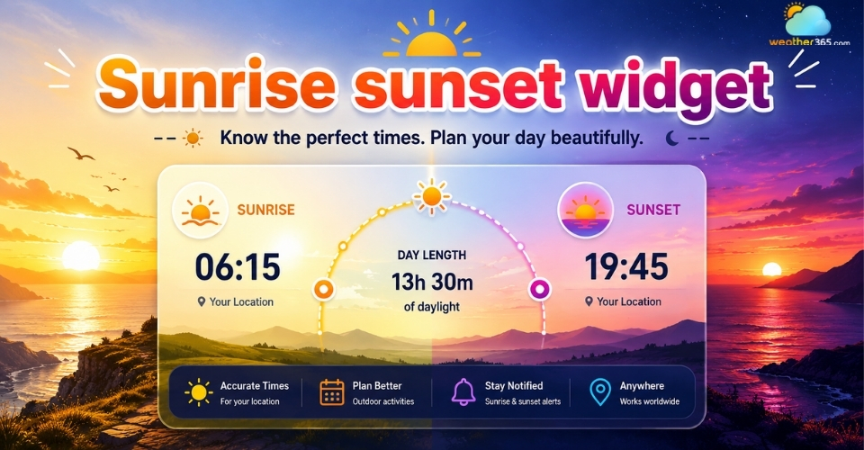 Sunrise sunset widget