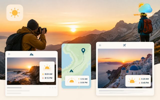 Sunrise sunset widget keeps the content fresh and relevant