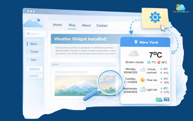 Publish, review, and adjust your weather widget