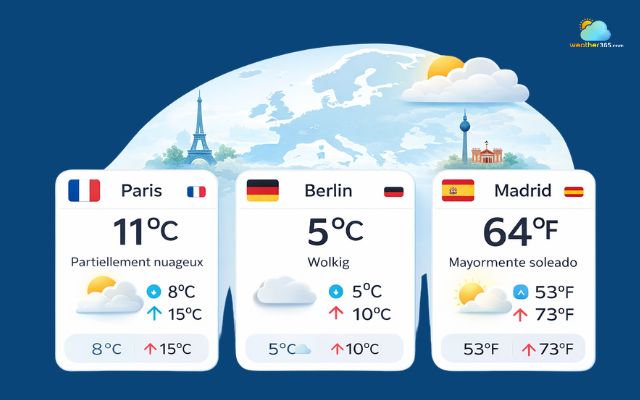 Weather widget for European cities needs to be flexible