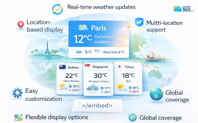 Unique features of a weather widget