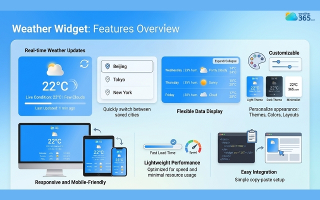  Notable features of a weather widget