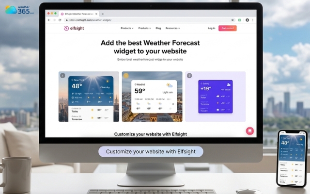 Elfsight weather widget supports multiple languages