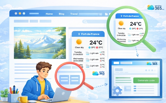  Preview the weather widget